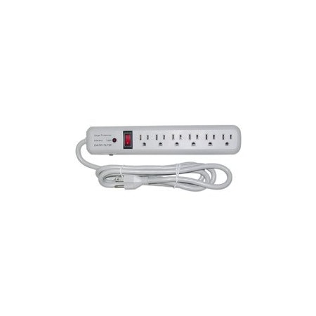 Swe-Tech 3C Power Strip, Surge, 5-15R, 5-15P, 6 ft., Gray FWT51W1-01206